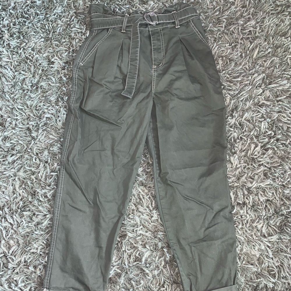 Army green, target, high waisted, dress pants